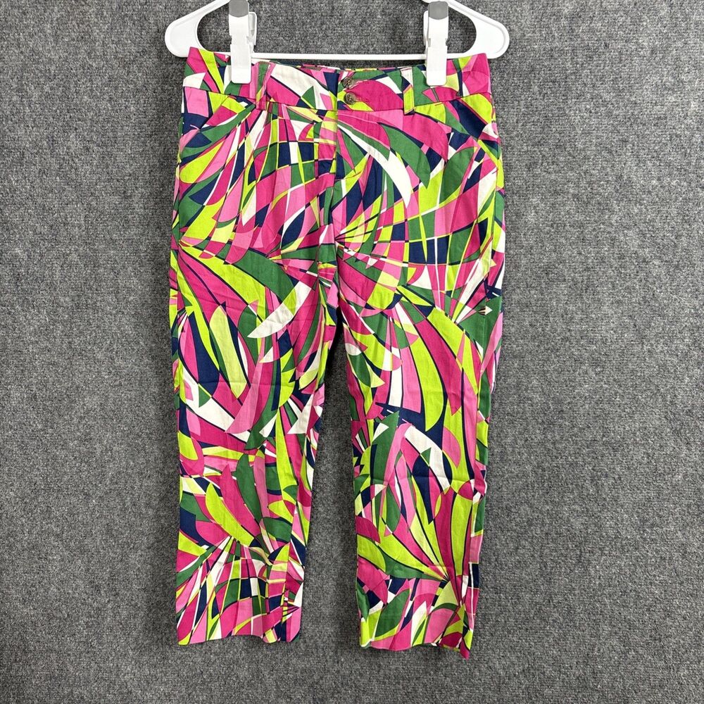 LoudMouth Pants Womens Size 0 Pink Champagne Capri Golf
